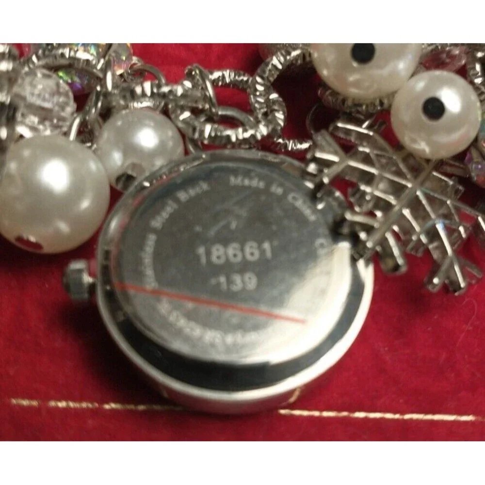 Macy's Charter Club Holiday Lane SNOWFLAKE CHARM SHAKY WATCH 18661 Christmas